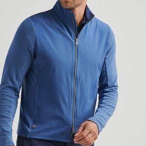 NWT Peter Millar Blue Solstice Performance Hybrid Full-Zip Up Cardigan Jacket